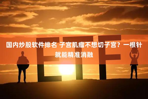 国内炒股软件排名 子宫肌瘤不想切子宫？一根针就能精准消融